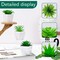 Set of 6 Mini Artificial Succulent Plants in Pots – Small Fake Potted Succulents for Home, Office Desk, Bedroom, Bathroom, Shelf & Windowsill Decor